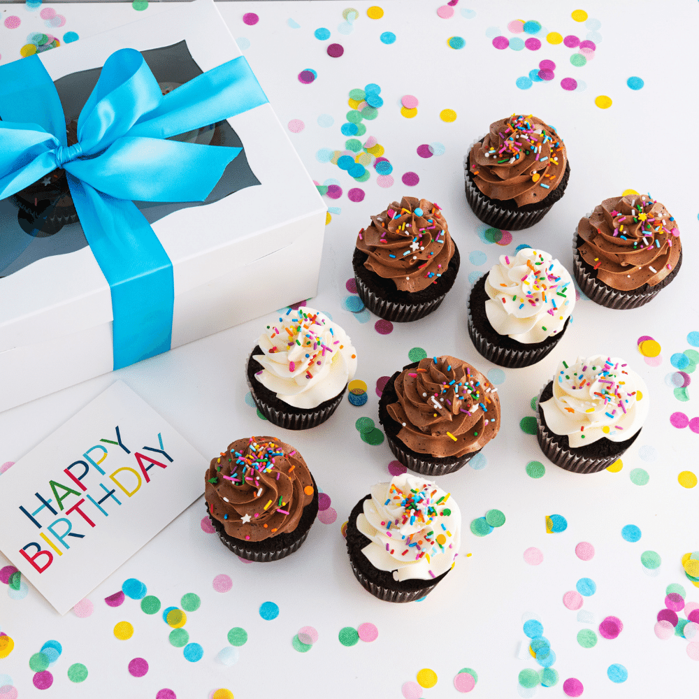 Gluten Free Birthday Wishes Cupcakes - Sweet E's Bake Shop
