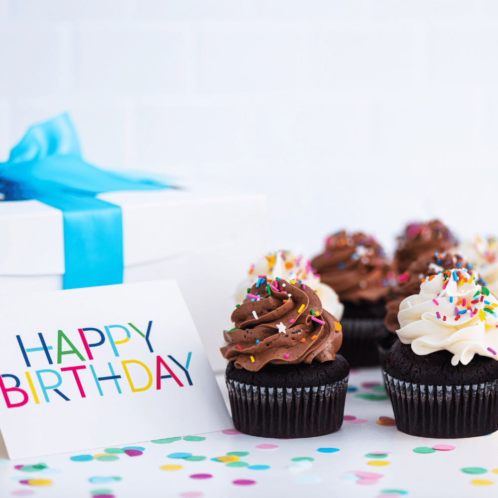 Gluten Free Birthday Wishes Cupcakes - Sweet E's Bake Shop