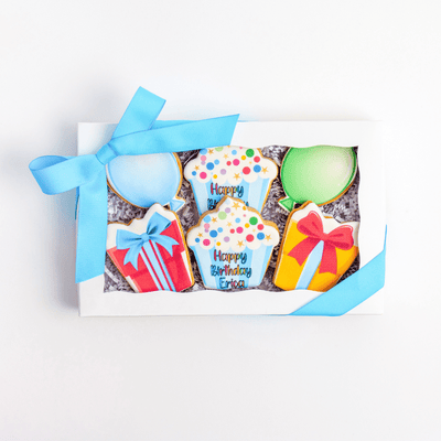 Happy Birthday Cookie Gift Box | Custom Name - Sweet E's Bake Shop