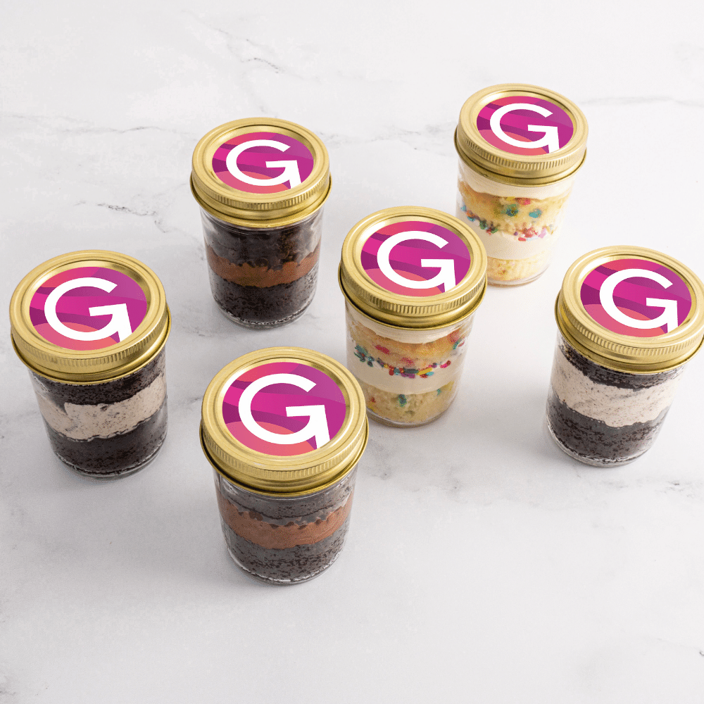 Custom Logo Cake in a Jar | Upload Your Artwork - Sweet E's Bake Shop
