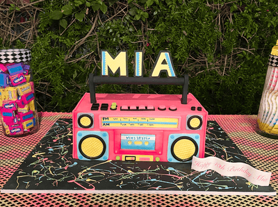 80s Boom Box Cake - Sweet E's Bake Shop