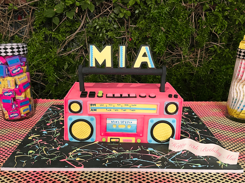 80s Boom Box Cake
