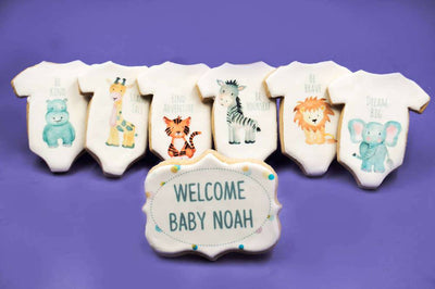 Baby Animal Onesie Cookies - Sweet E's Bake Shop