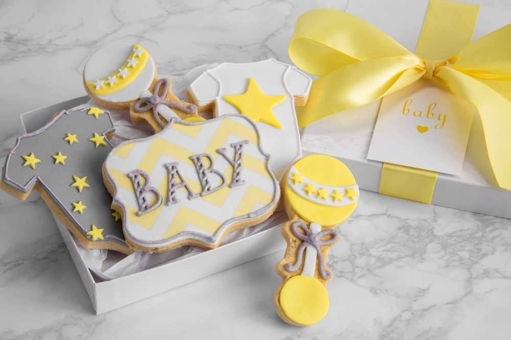 Baby Neutral Decorated Cookie Gift Box - Sweet E's Bake Shop