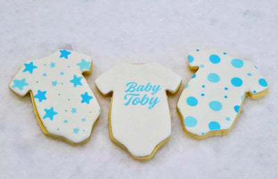 Baby Toby Onesie Cookies - Sweet E's Bake Shop