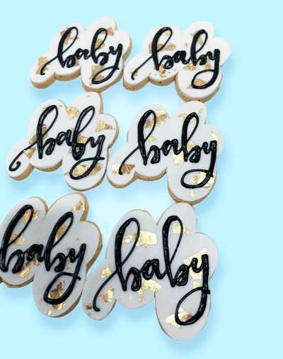 Baby Gold Foil Cookies - Sweet E's Bake Shop