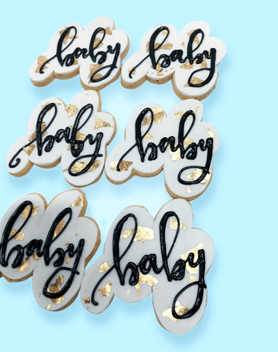 Baby Gold Foil Cookies - Sweet E's Bake Shop