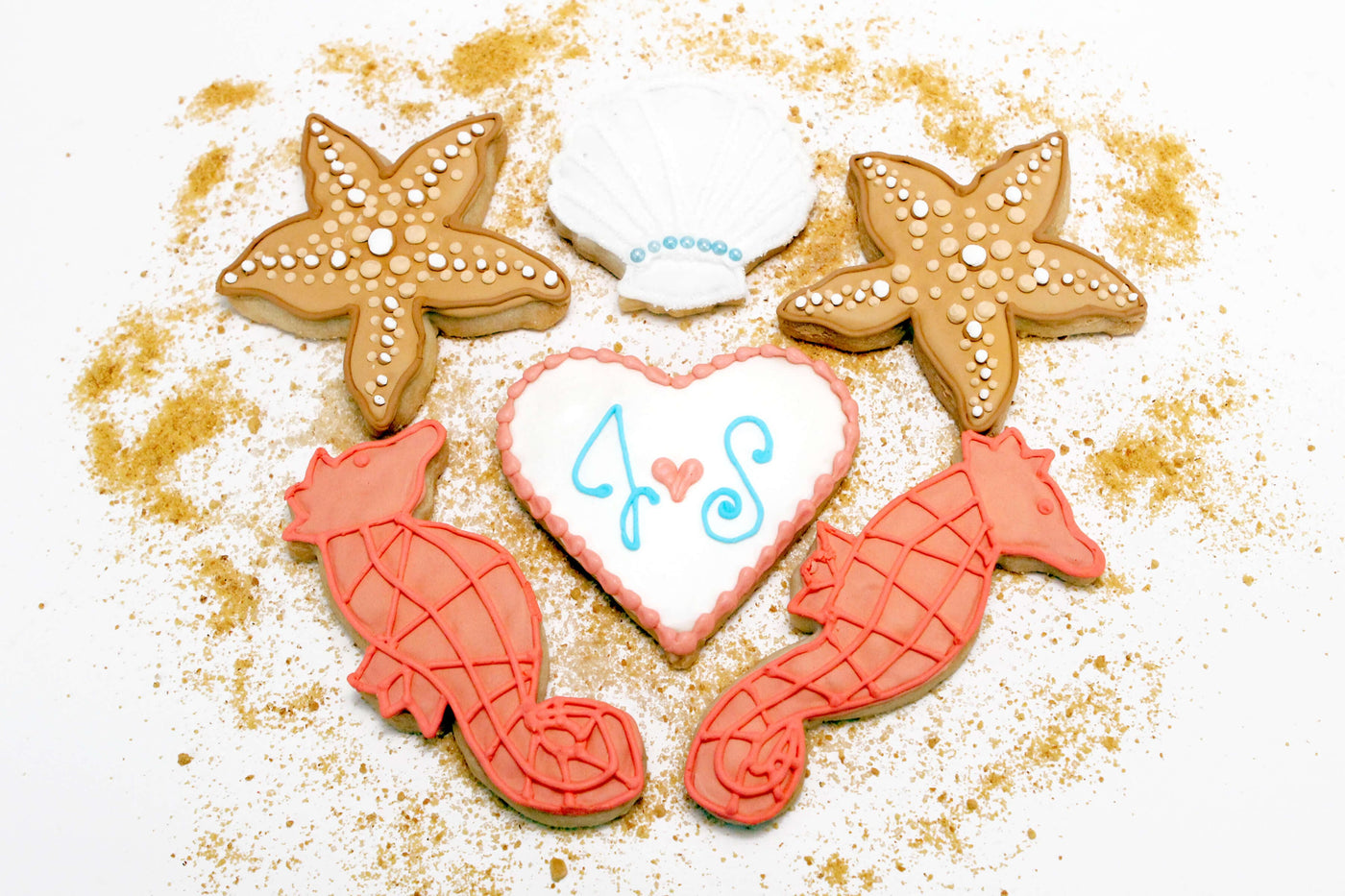 Beach Wedding Cookies - Sweet E's Bake Shop