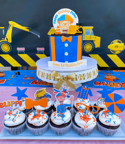 Blippi Cake and Cupcakes - Sweet E's Bake Shop