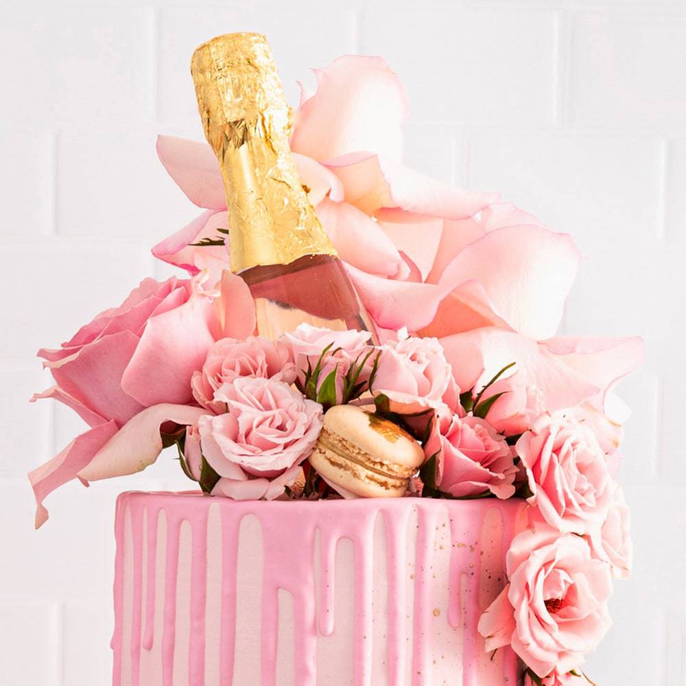 Champagne Rose Cake - Sweet E's Bake Shop