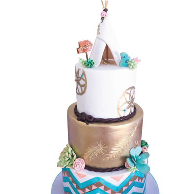 Boho Coachella Cake - Sweet E's Bake Shop - The Cake Shop