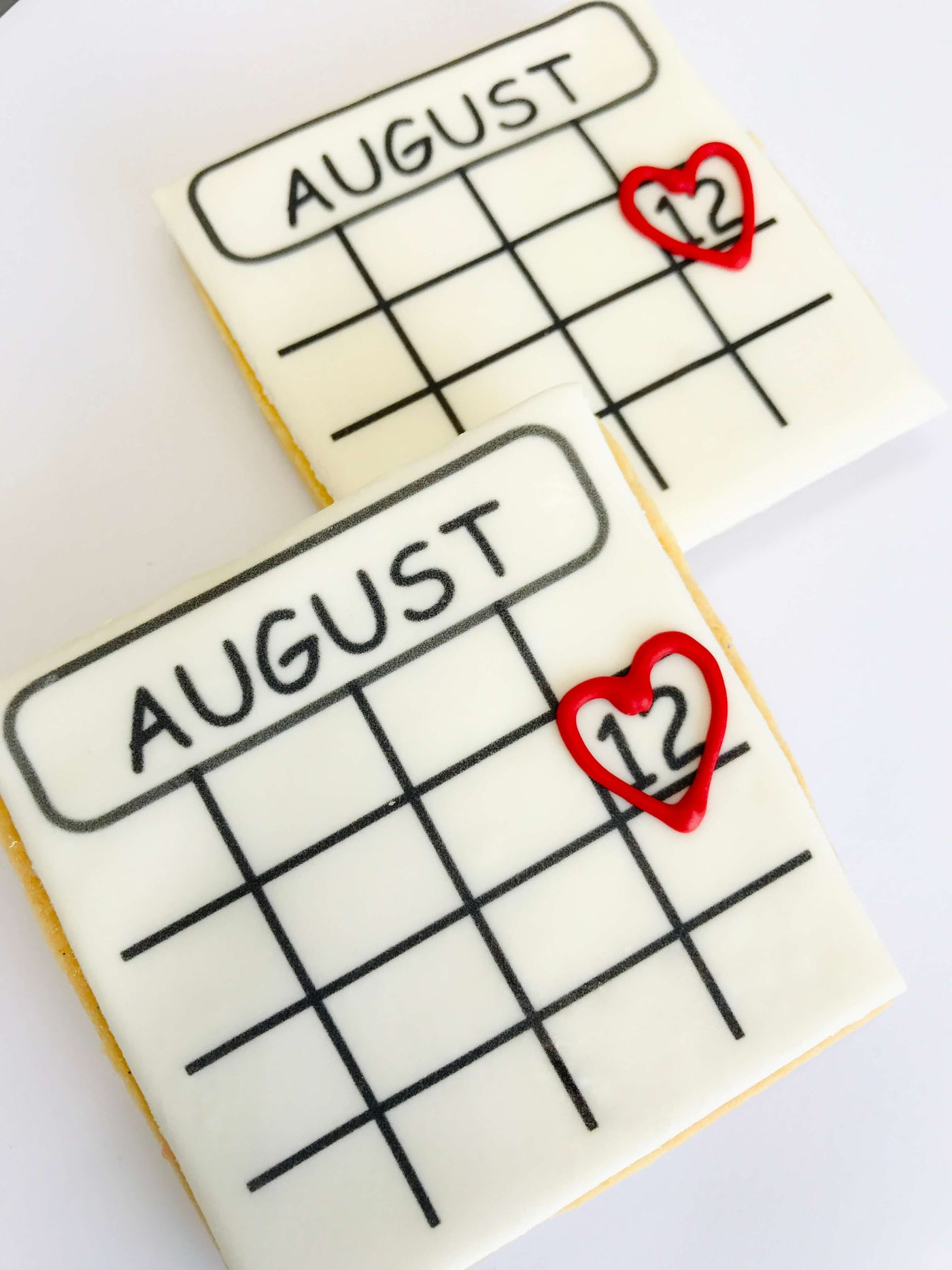 Calendar Save the Date Cookies - Sweet E's Bake Shop