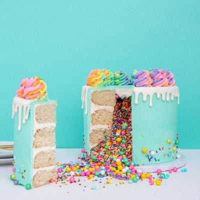 Candy Surprise Spill Cake | Choose your Color - Sweet E's Bake Shop