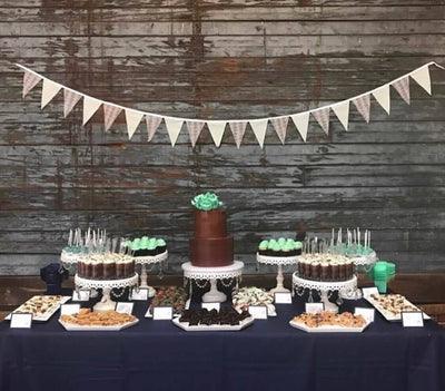 Chocolate & Mint Green Dessert Table - Sweet E's Bake Shop