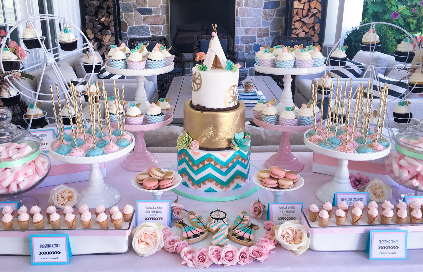 Boho Coachella Cake - Sweet E's Bake Shop - The Cake Shop