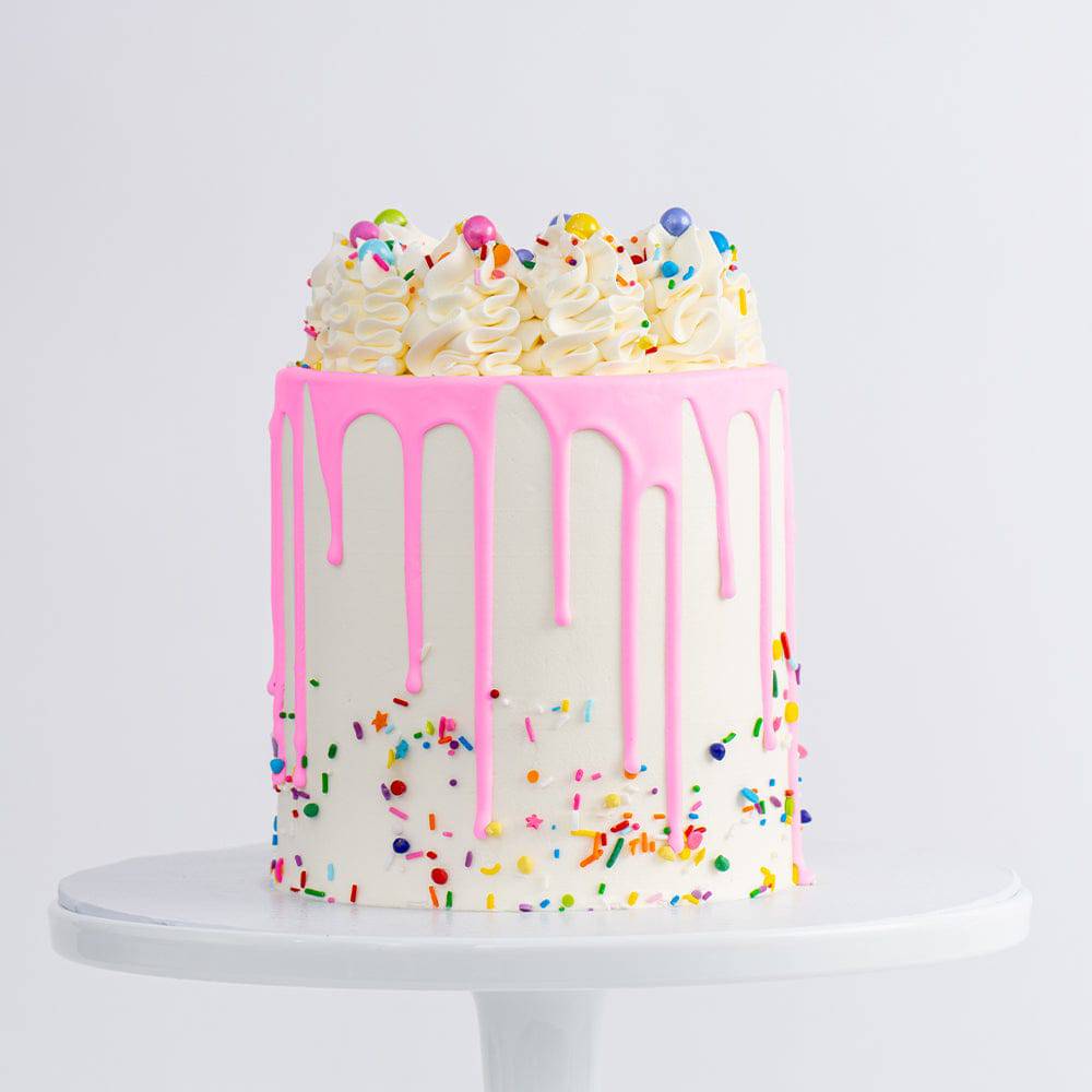 Confetti Birthday Drip Cake | Choose Your Color - Sweet E's Bake Shop