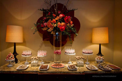 Coral & Pink Wedding Dessert Table - Sweet E's Bake Shop