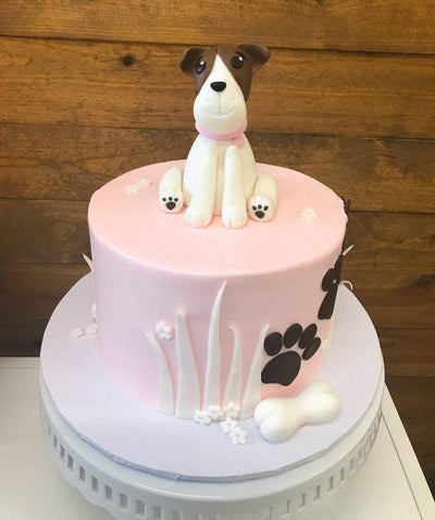 Doggy Pink Cake - Sweet E's Bake Shop