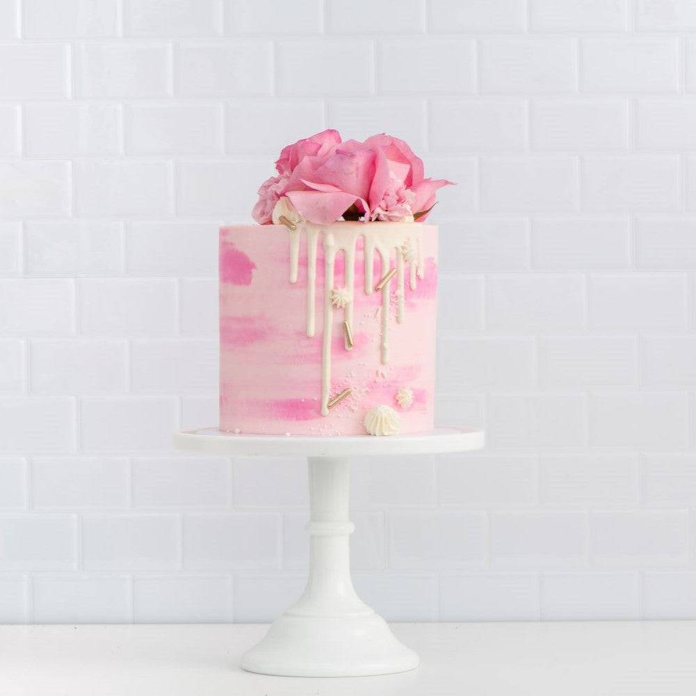 Pink Dolce Flor Cake - Sweet E's Bake Shop