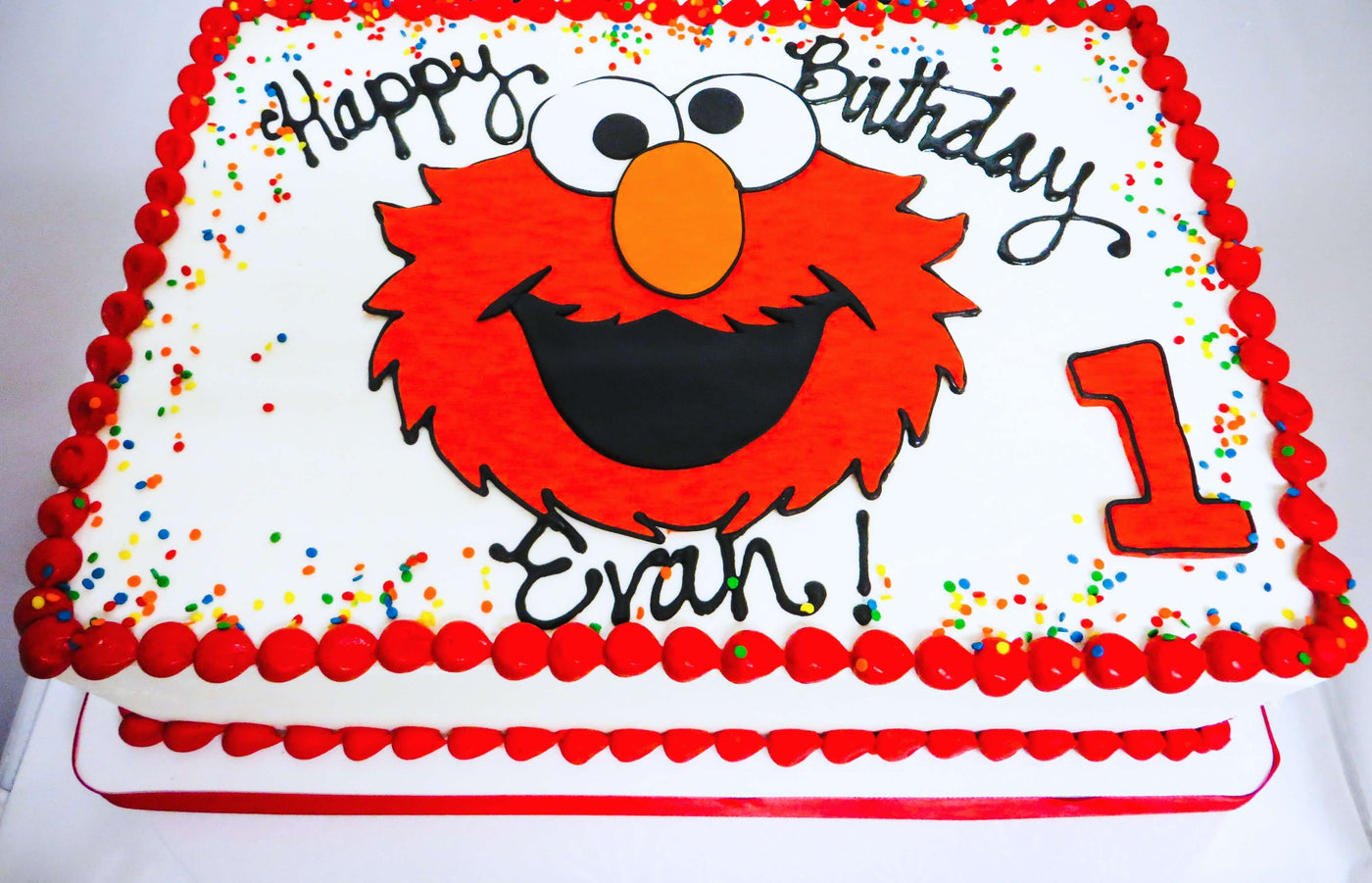 Elmo Sheet Cake - Sweet E's Bake Shop