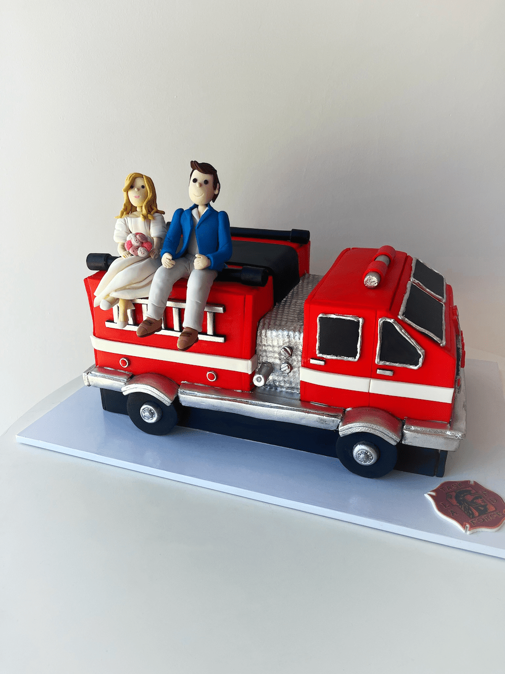 Firetruck Engagement Cake - Sweet E's Bake Shop