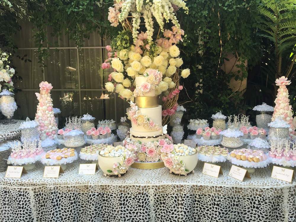 Floral Wedding Dessert Table - Sweet E's Bake Shop