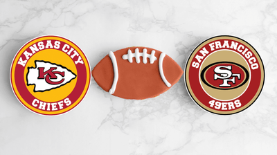 Football & Logo Cookies - Sweet E's Bake Shop