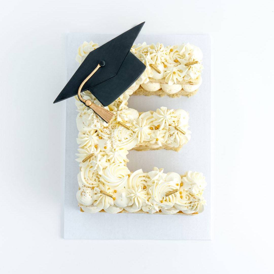 Grad Custom Letter Cake - Sweet E's Bake Shop