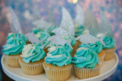 Glitter Shark Cupcakes - Sweet E's Bake Shop