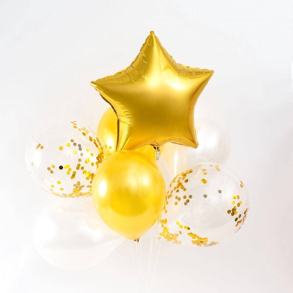 Gold Confetti Balloons - Sweet E's Bake Shop