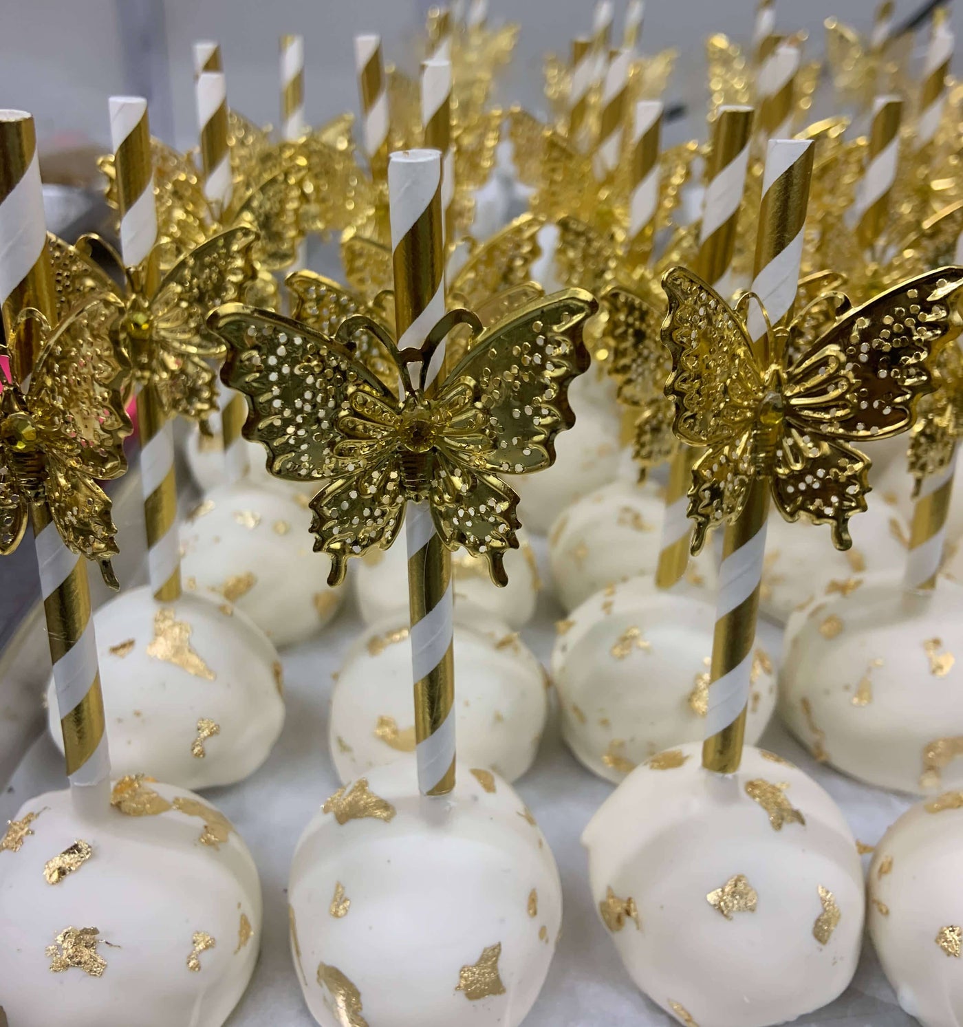 Gold Butterfly Cake Pops - Sweet E's Bake Shop