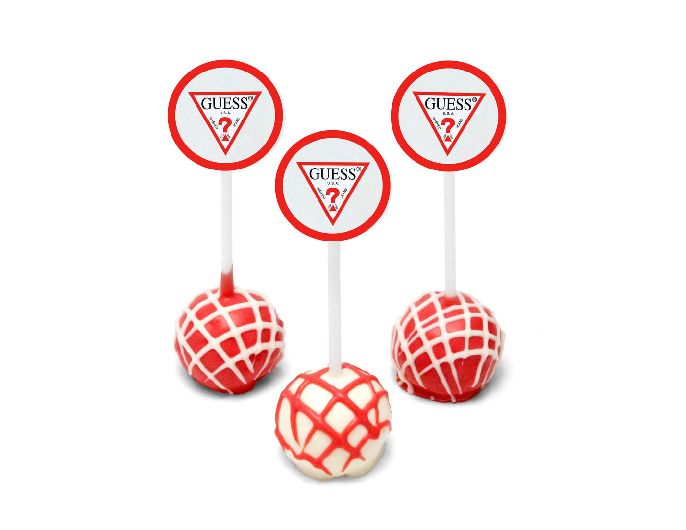 Guess Logo Cake Pops - Sweet E's Bake Shop