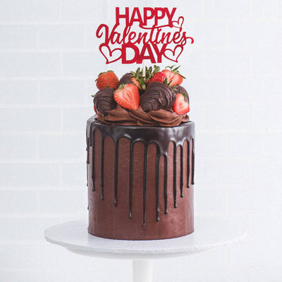 Chocolate Dipped Strawberry Cake - Sweet E's Bake Shop