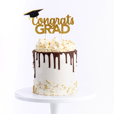 Congrats Grad Drip Cake - Sweet E's Bake Shop