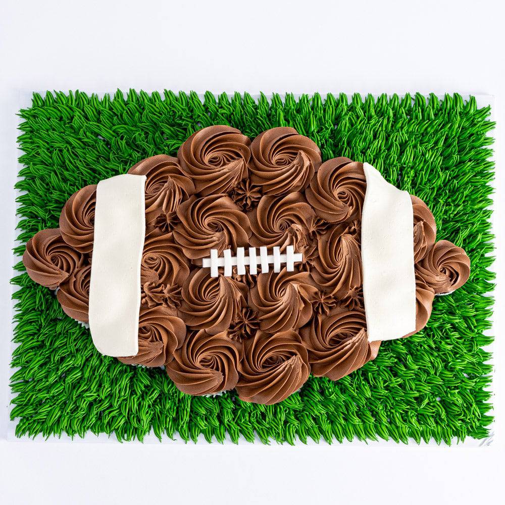 Football Cupcake Cake - Sweet E's Bake Shop