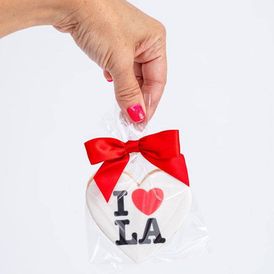 Heart Logo Cookies | Bulk With Ribbon | Upload Your Artwork - Sweet E's Bake Shop
