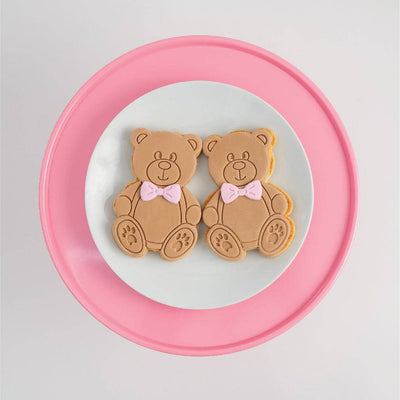 Teddy Bear Baby Girl Cookies - Sweet E's Bake Shop