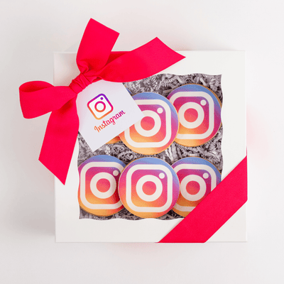Custom Logo Cookie Gift Box w/ Custom Tag (6 Pack) | Upload Your Artwork - Sweet E's Bake Shop