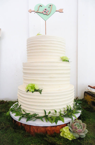 L&J Wedding Cake - Sweet E's Bake Shop