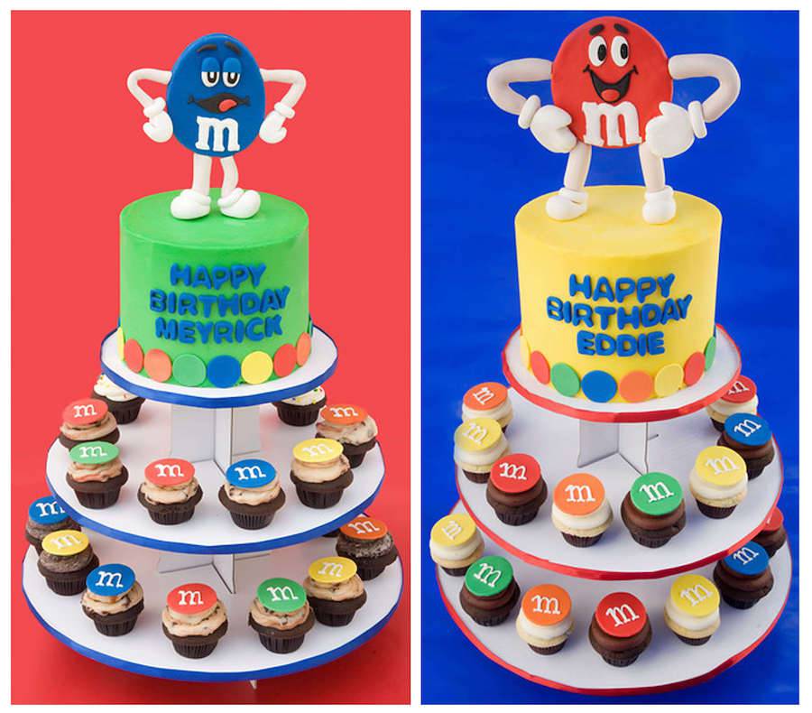 M&M Cupcake Tower - Sweet E's Bake Shop