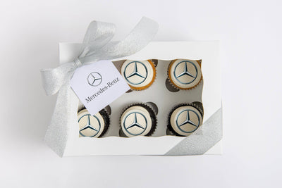 Logo Cupcakes Gift Box | 6 Pack | Upload Your Artwork - Sweet E's Bake Shop