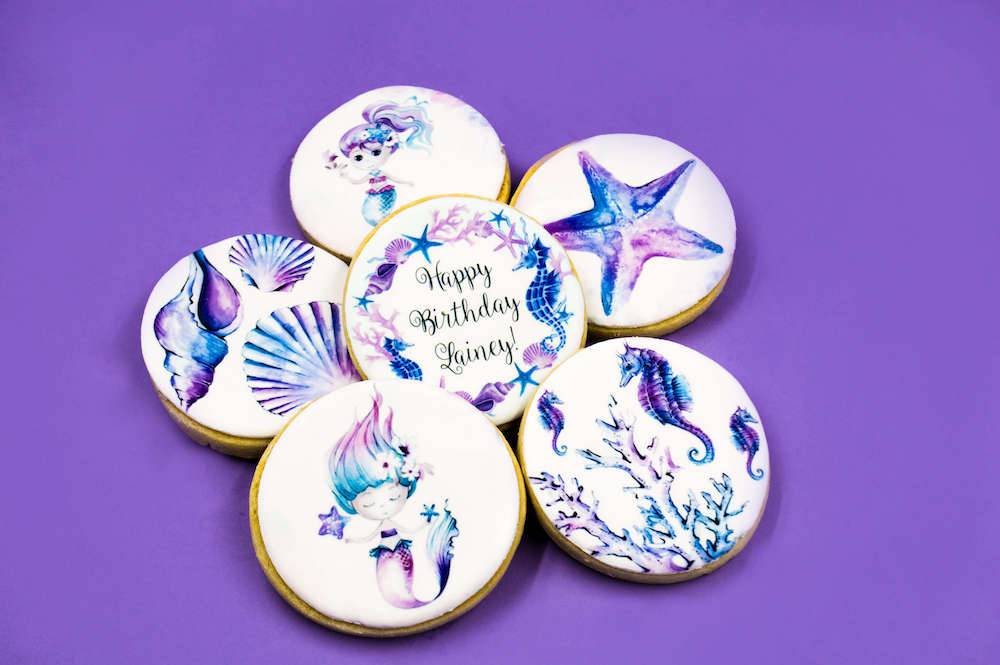 Mermaid Image Cookies - Sweet E's Bake Shop