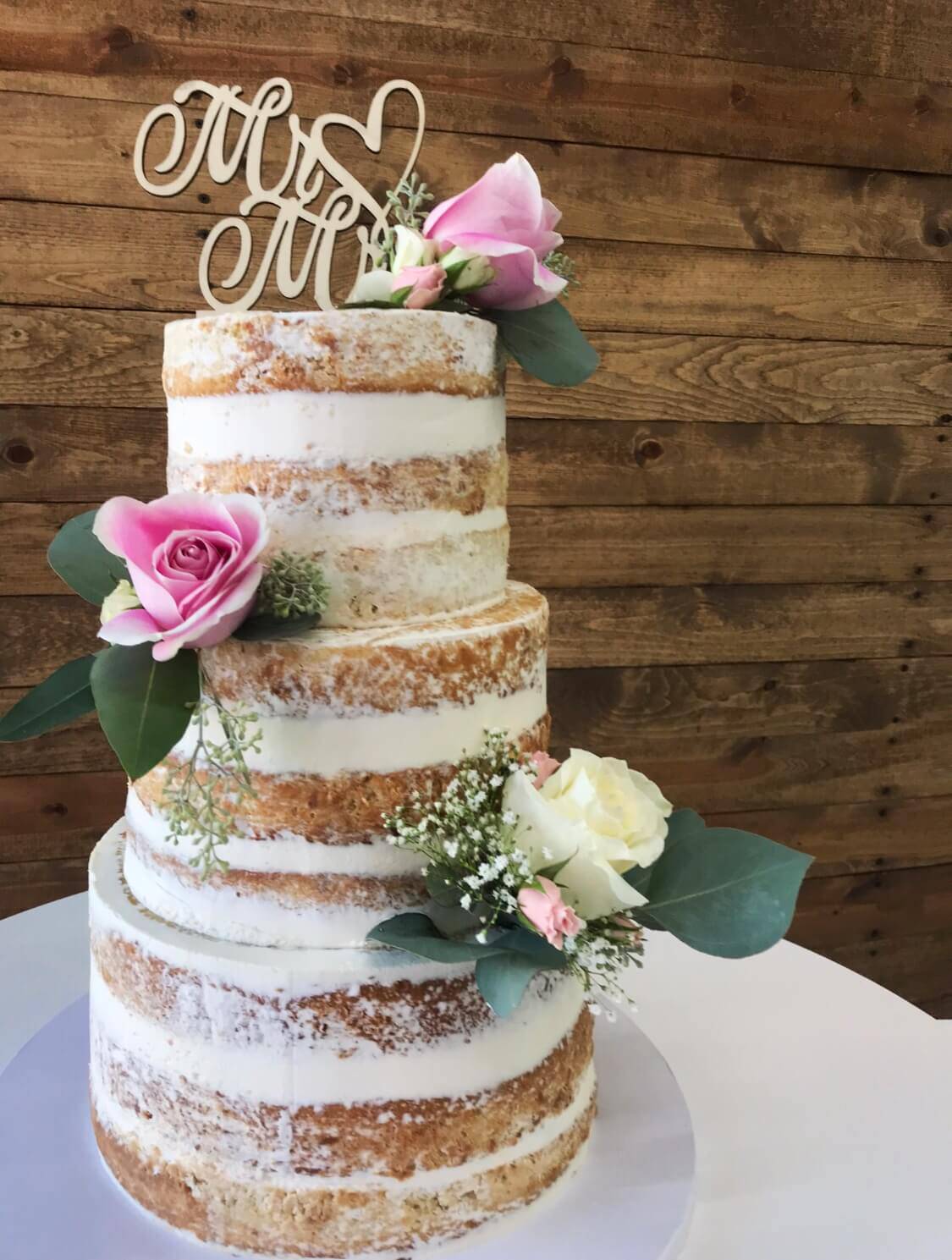 Naked Wedding Cake - Sweet E's Bake Shop