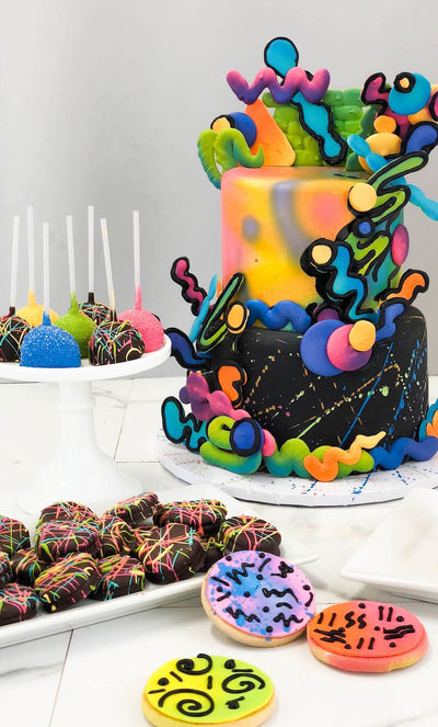 Neon 80s Desserts - Sweet E's Bake Shop