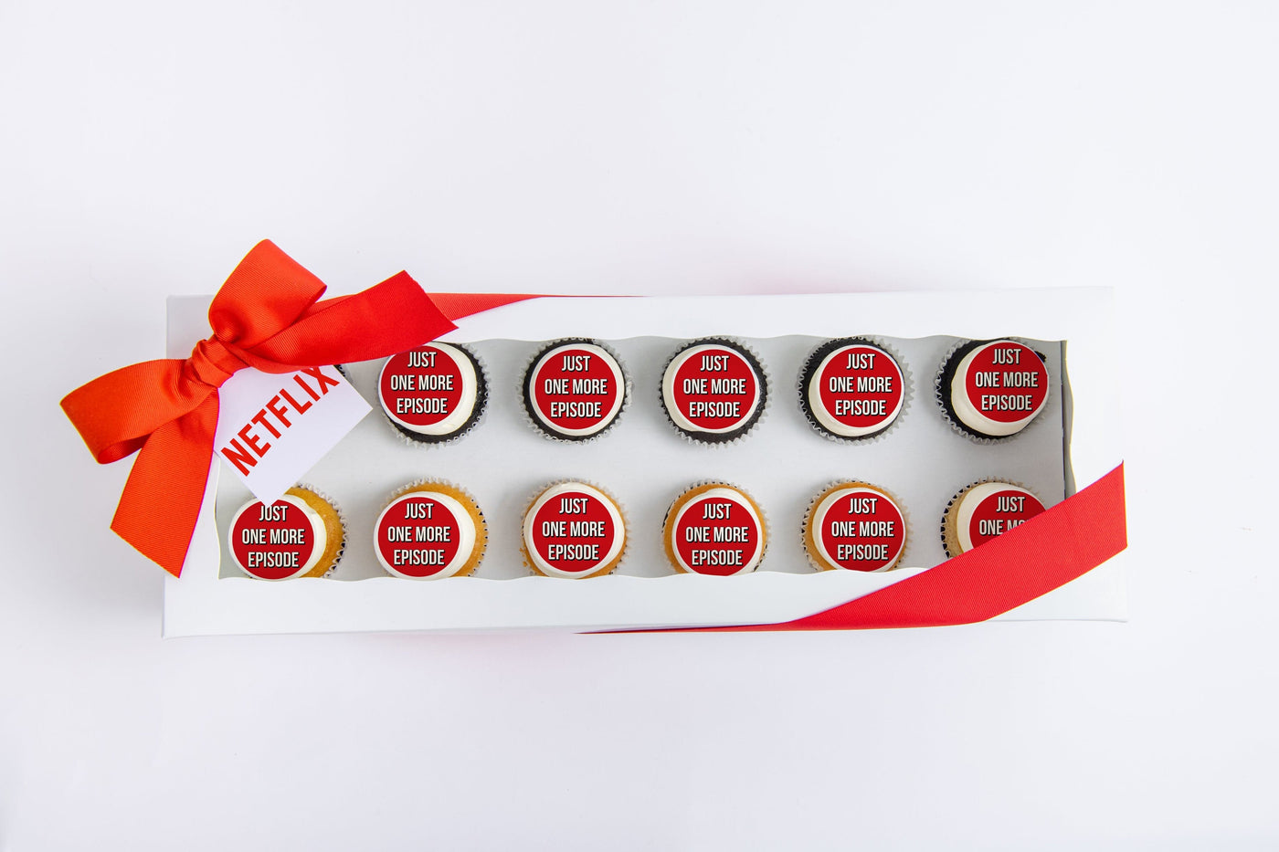 Custom Logo Cupcakes (12 Pack Gift Box) | Upload Your Artwork - Sweet E's Bake Shop