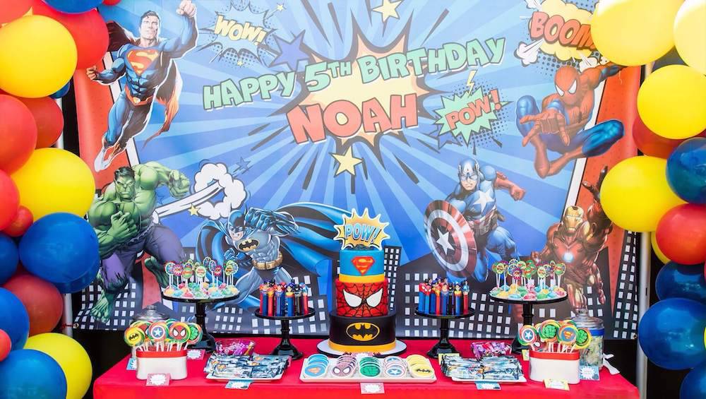 Noah's Superhero 5th Birthday - Sweet E's Bake Shop