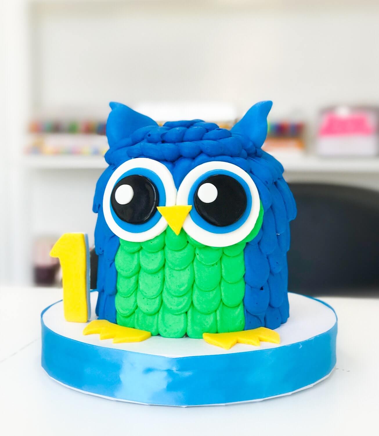 Owl Cake - Sweet E's Bake Shop