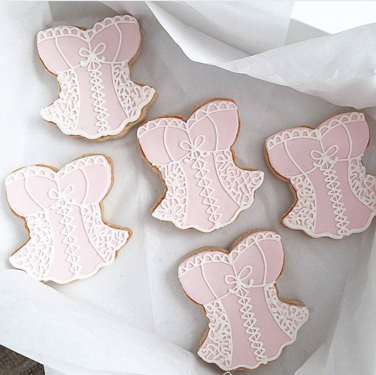 Pink Corset Cookies - Sweet E's Bake Shop