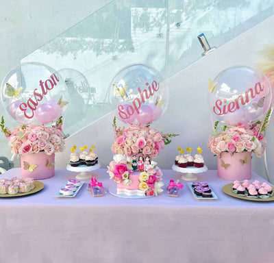 Pink Graduation Dessert Table - Sweet E's Bake Shop