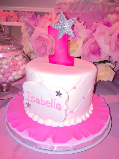 Pink Star Cake - Sweet E's Bake Shop